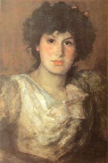 Portrait of Lilian Woakes 1890 - James McNeill Whistler reproduction oil painting