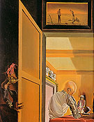 Gala and the Angelus of Milet Immediately Preceding the Arrival of the Conic Anamorphosis 1933 - Salvador Dali