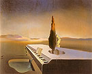 Necrophilic Spring Flowing from a Grand Piano 1933 - Salvador Dali reproduction oil painting