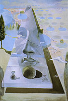 Apparation of the Face of the Aphrodite of Knidos in a Landscape Setting 1981 - Salvador Dali