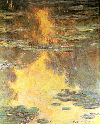 Water Lilies Water Landscape 1907 - Claude Monet reproduction oil painting