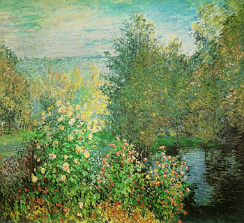 The Corner of the Garden at Montgeron 1876 - Claude Monet reproduction oil painting