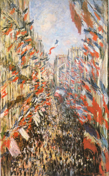 Rue Montorgueil Paris Festival of June 30th 1878 - Claude Monet reproduction oil painting