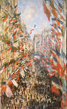 Rue Montorgueil Paris Festival of June 30th 1878 - Claude Monet reproduction oil painting