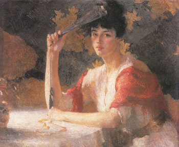 Red and Gold 1915 - Frank Weston Benson reproduction oil painting