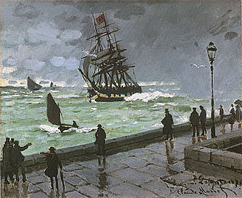 The Jetty at Le Havre 1870 - Claude Monet reproduction oil painting