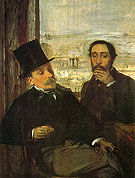 The Artist and His Friend Evariste de Valernes 1865 - Edgar Degas reproduction oil painting