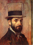 Portrait of Leon Bonnat - Edgar Degas reproduction oil painting