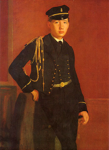 Achille De Gas in the Uniform of a Cadet - Edgar Degas reproduction oil painting