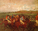 The Gentlemans Race Before the Start 1862 - Edgar Degas reproduction oil painting