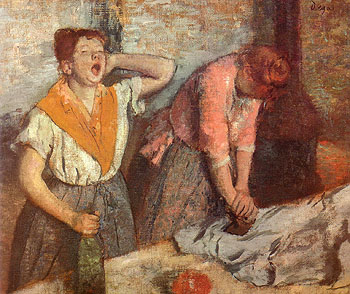 Ironing Woman The Laundresses 1884 - Edgar Degas reproduction oil painting