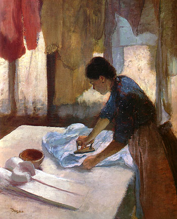 Woman Ironing 1887 - Edgar Degas reproduction oil painting