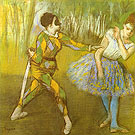 Harlequin and Colombina 1886 - Edgar Degas reproduction oil painting
