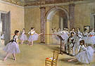 Dance Rehearsal at the Opera of the Rue Le Peletier - Edgar Degas reproduction oil painting