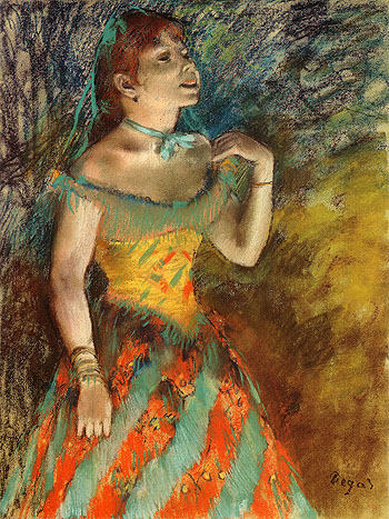 The Singer in Green 1884 - Edgar Degas reproduction oil painting