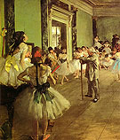 Dance Class 1875 - Edgar Degas reproduction oil painting