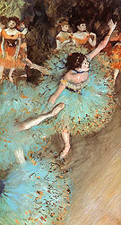 The Green Dancer Dancers on the Stage 1880 - Edgar Degas reproduction oil painting