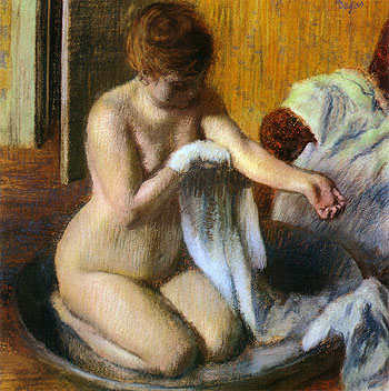 Woman in a Tub 1883 - Edgar Degas reproduction oil painting