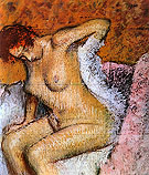 Woman Sitting Drying her Back 1885 - Edgar Degas reproduction oil painting