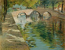 Canal in Holland Reflection 1883 - William Merrit Chase reproduction oil painting