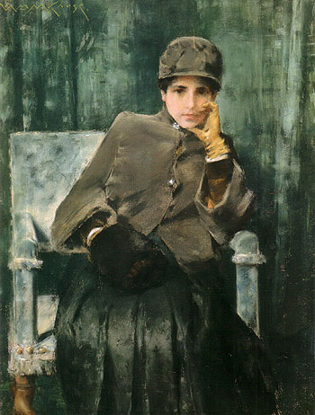 Meditation A Portrait of Mrs Wm M Chase - William Merrit Chase reproduction oil painting