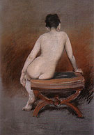 Seated Nude 1888 - William Merrit Chase reproduction oil painting