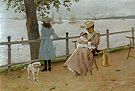 Afternoon by the Sea 1889 - William Merrit Chase reproduction oil painting