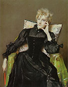 Untitled  Seated woman in Black Dress 1890 - William Merrit Chase reproduction oil painting