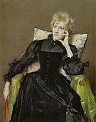 Untitled Seated woman in Black Dress 1890 - William Merrit Chase reproduction oil painting