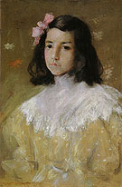 The Pink Bow Dieudonnee 1895 - William Merrit Chase reproduction oil painting