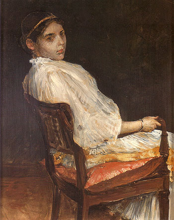 Alice in White 1886 - William Merrit Chase reproduction oil painting