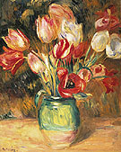 Vase of Tulips - Pierre Auguste Renoir