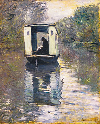 Studio Boat 1873 - Claude Monet reproduction oil painting