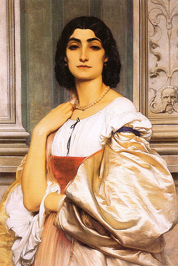 A Roman Lady La Nanna 1859 - Frederick Lord Leighton reproduction oil painting