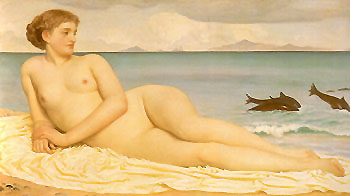 Actaea the Nymph of the Shore 1868 - Frederick Lord Leighton reproduction oil painting