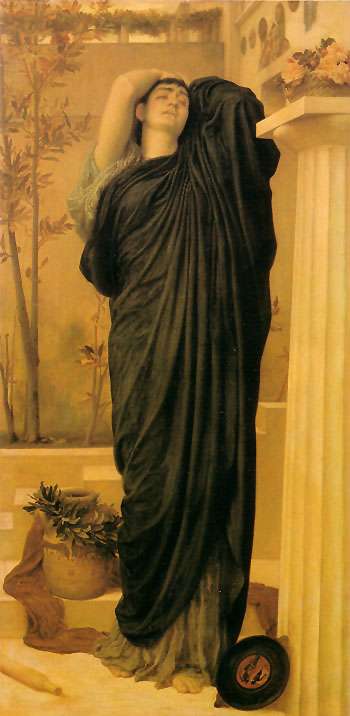 Electra at the Tomb of Agamemnon 1869 - Frederick Lord Leighton reproduction oil painting