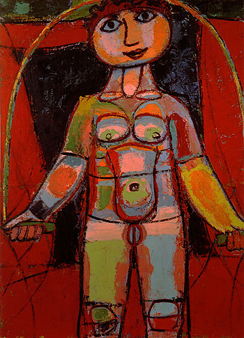 Girl with Skipping Rope 1943 - Jean Dubuffet reproduction oil painting