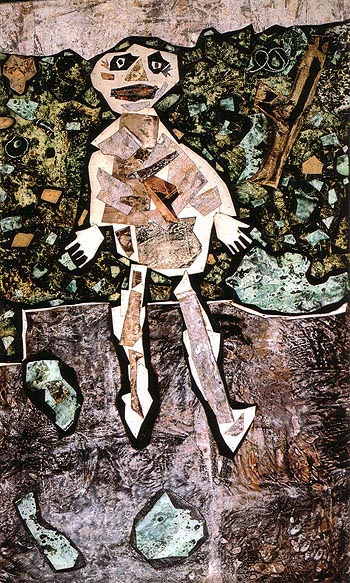 Georges Dubuffet in the Garden 1955 - Jean Dubuffet reproduction oil painting