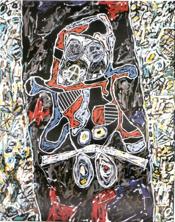 Black Highway - Jean Dubuffet reproduction oil painting