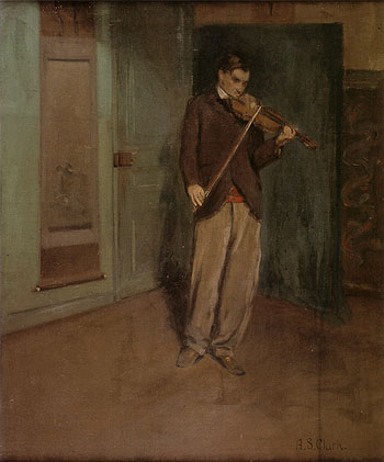 The Violinist 1901 - Alson Skinner Clark reproduction oil painting