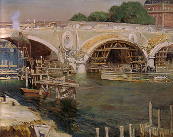 The Bridge Builders 1904 - Alson Skinner Clark reproduction oil painting