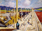 First Dredges through the Gatun Locks 1914 - Alson Skinner Clark reproduction oil painting