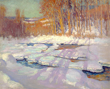 Frozen River Jackson New Hampshire 1916 - Alson Skinner Clark reproduction oil painting