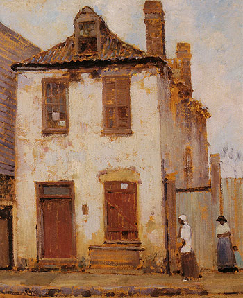 Catfish Row South Carolina 1917 - Alson Skinner Clark reproduction oil painting