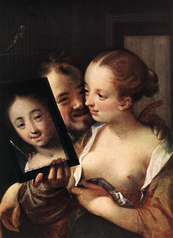 Joking Couple - Hans von Aachen reproduction oil painting