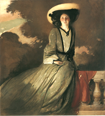 Portrait of Mrs John White Alexander 1856 - John White Alexander reproduction oil painting