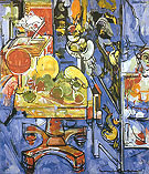 Still Life Table With Vases and Cupboard 1935 - Hans Hofmann