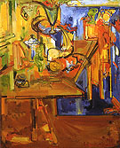 Still Life with Fruit and Coffee Pot 1940 - Hans Hofmann reproduction oil painting