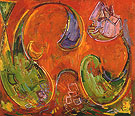 Dawn recto 1942 - Hans Hofmann reproduction oil painting