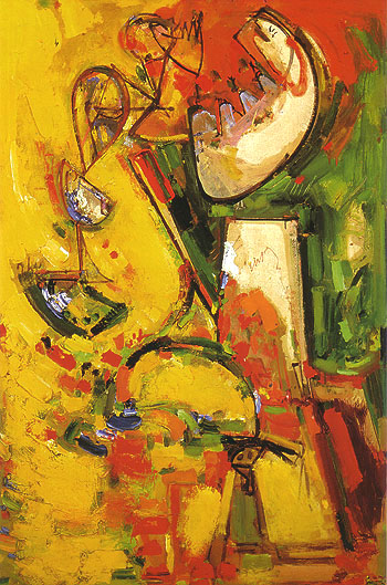 Idolatric 1944 - Hans Hofmann reproduction oil painting